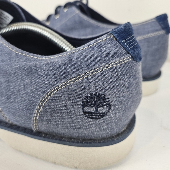 Timberland Men`s Woodhull Denim Canvas Oxford Dress Casual Shoe Sz 12 - Picture 3 of 14